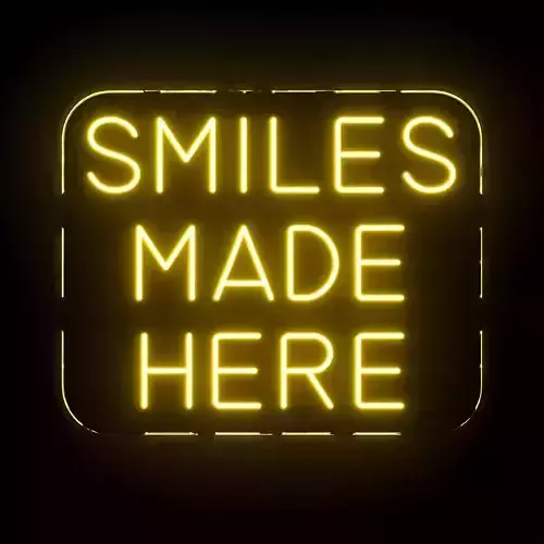 Smiles Made Here Neon Sign