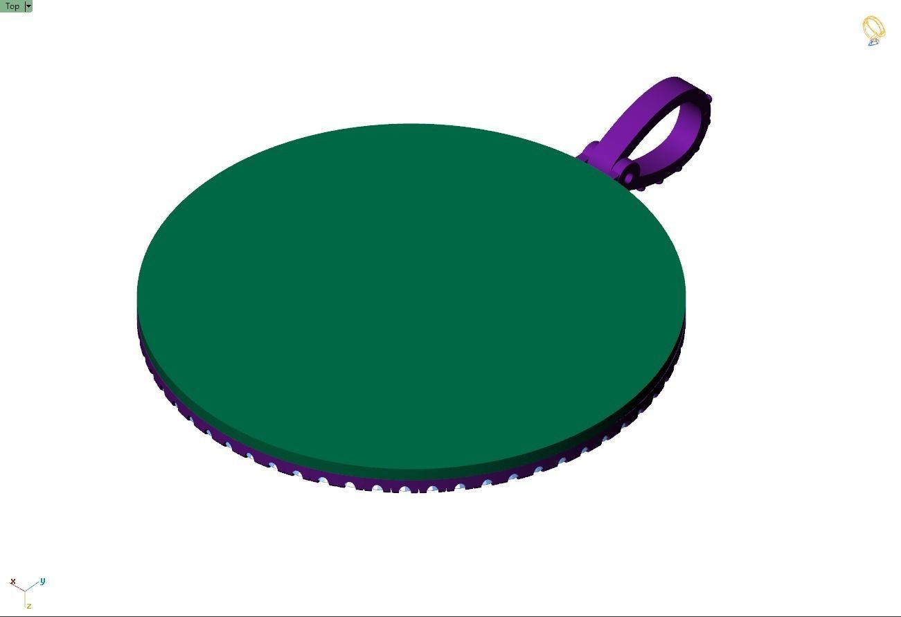 Custom Picture Pendant with Diamond - Memory Frame Pendant 3D print model_10