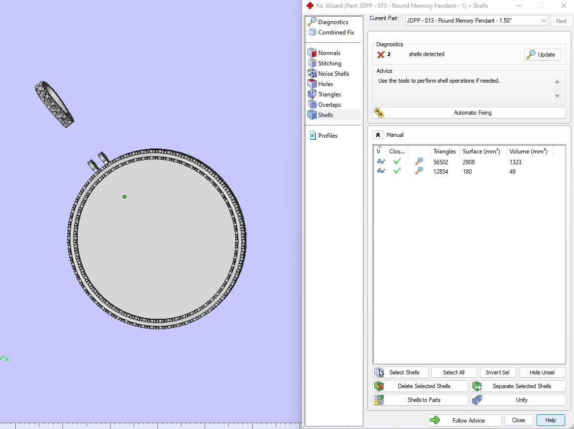 Custom Picture Pendant with Diamond - Memory Frame Pendant 3D print model_18