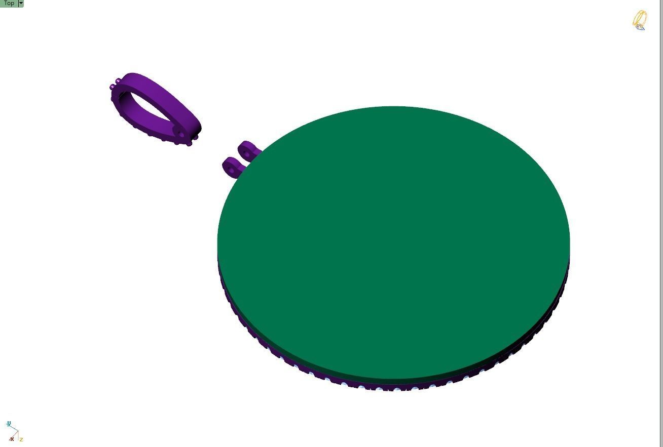 Custom Picture Pendant with Diamond - Memory Frame Pendant 3D print model_14