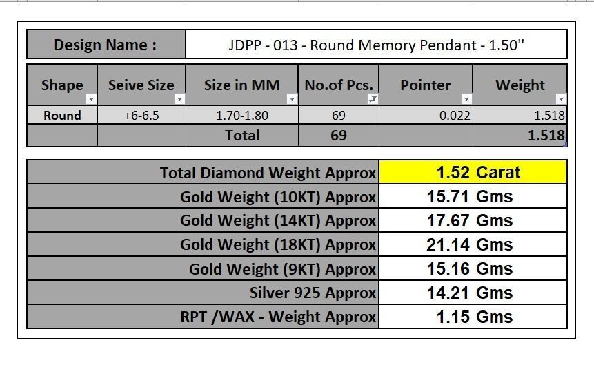 Custom Picture Pendant with Diamond - Memory Frame Pendant 3D print model_20