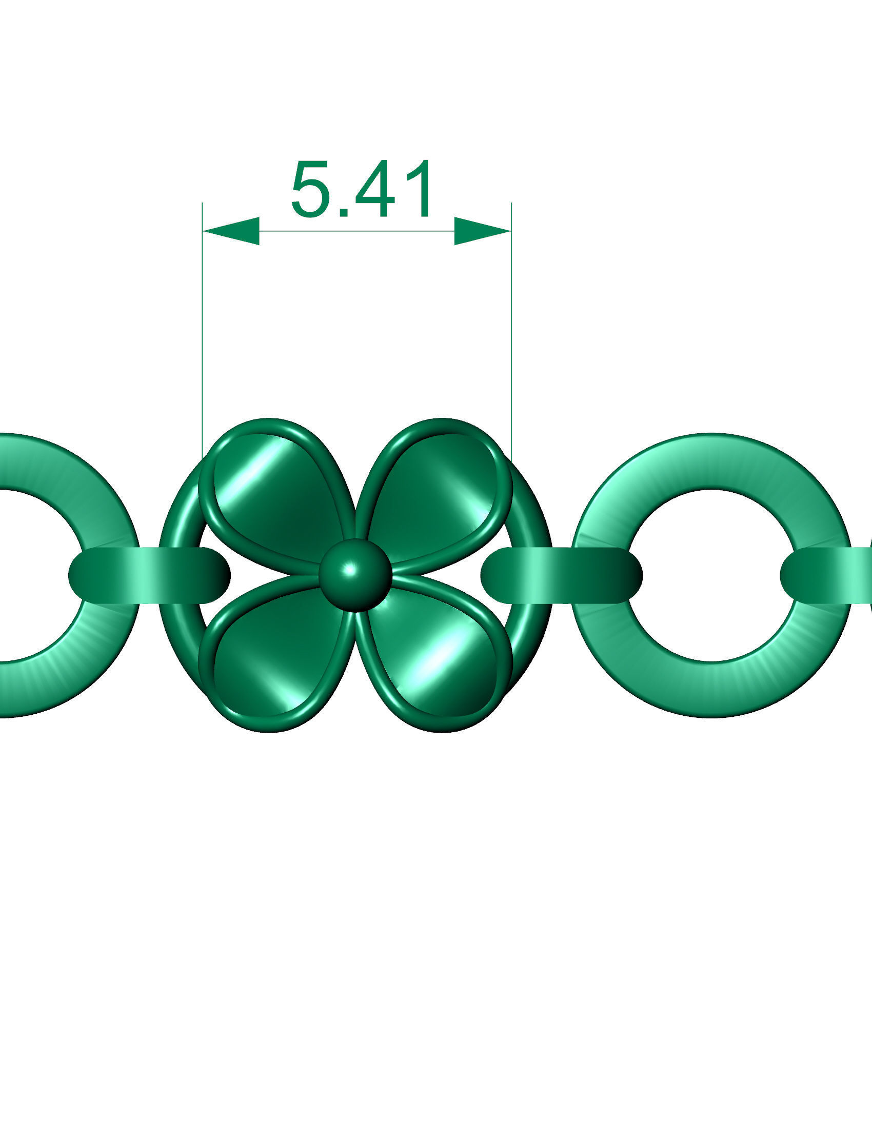 ladies 3d chain or necklace or bracelet 3d model 3D print model_5