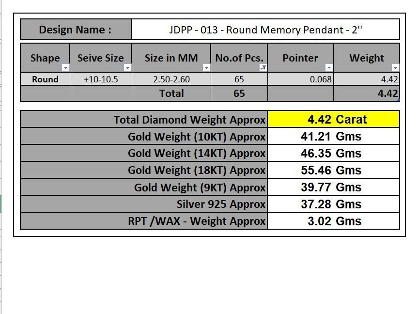 Custom Picture Pendant with Diamond - Memory Frame Pendant  3D print model_20