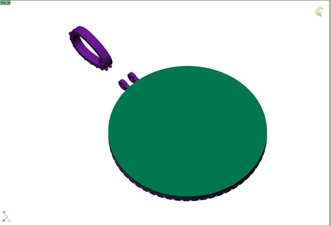 Custom Picture Pendant with Diamond - Memory Frame Pendant  3D print model_14