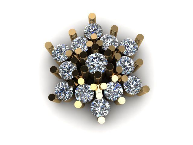 daimond nose pin  3D print model_6