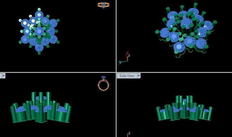 daimond nose pin  3D print model_13