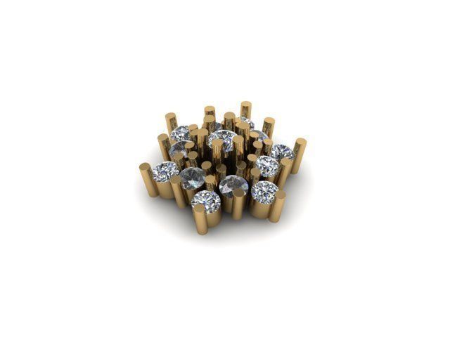 daimond nose pin  3D print model_3