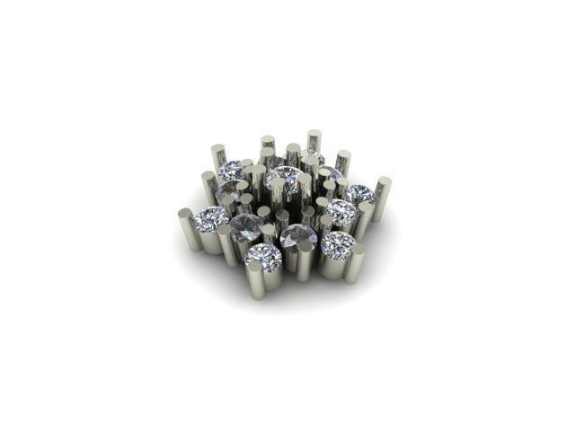 daimond nose pin  3D print model_4