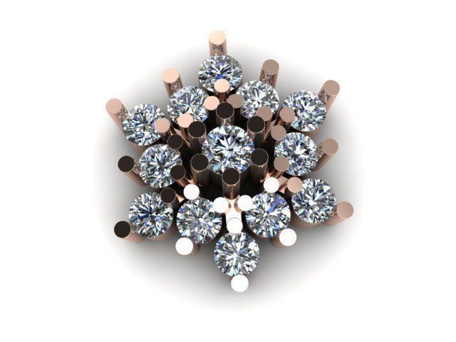 daimond nose pin  3D print model_8