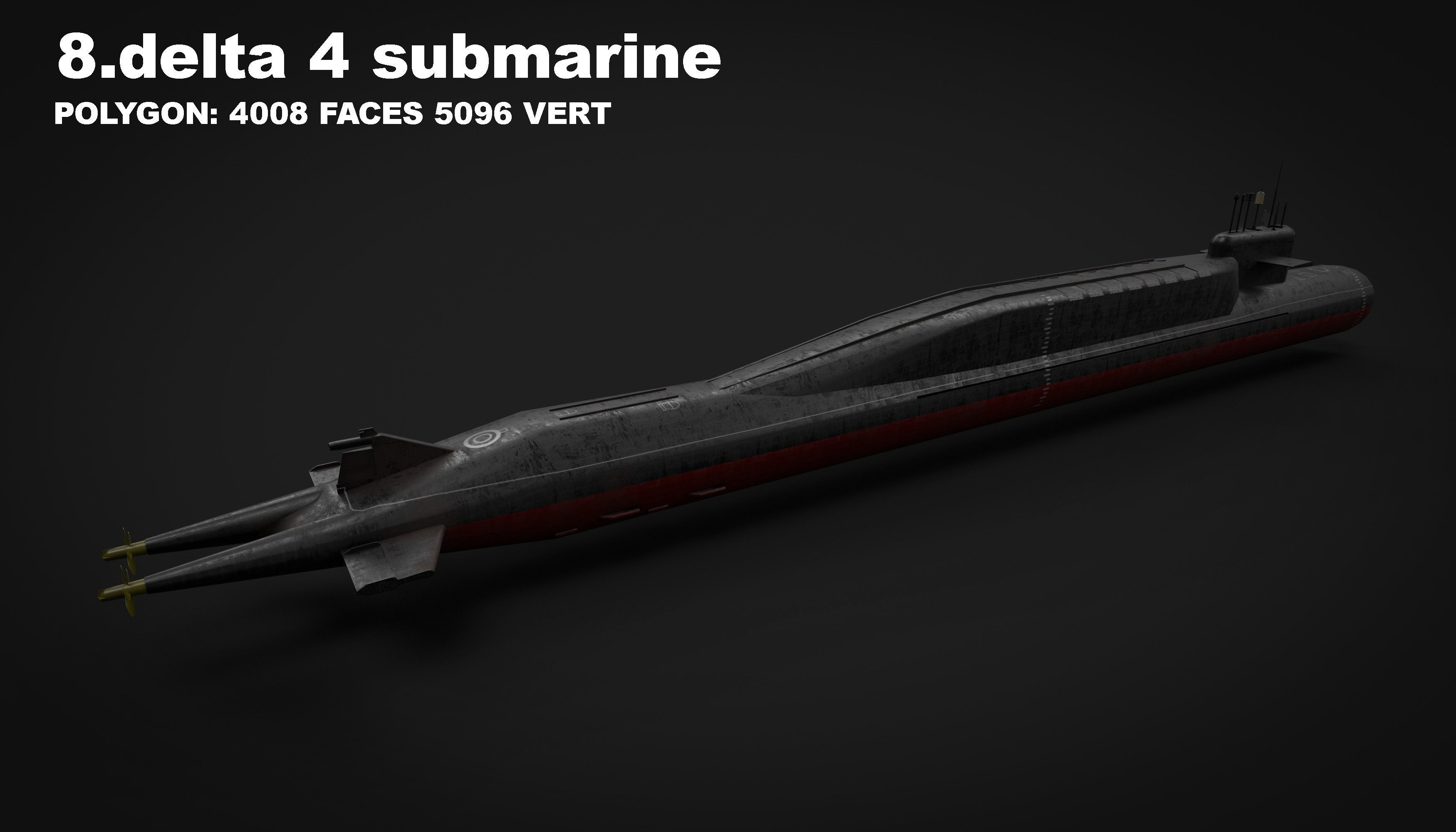 15 in 1 navy  destroyer  frigate  submarine speedboat Low-poly 3D model_29