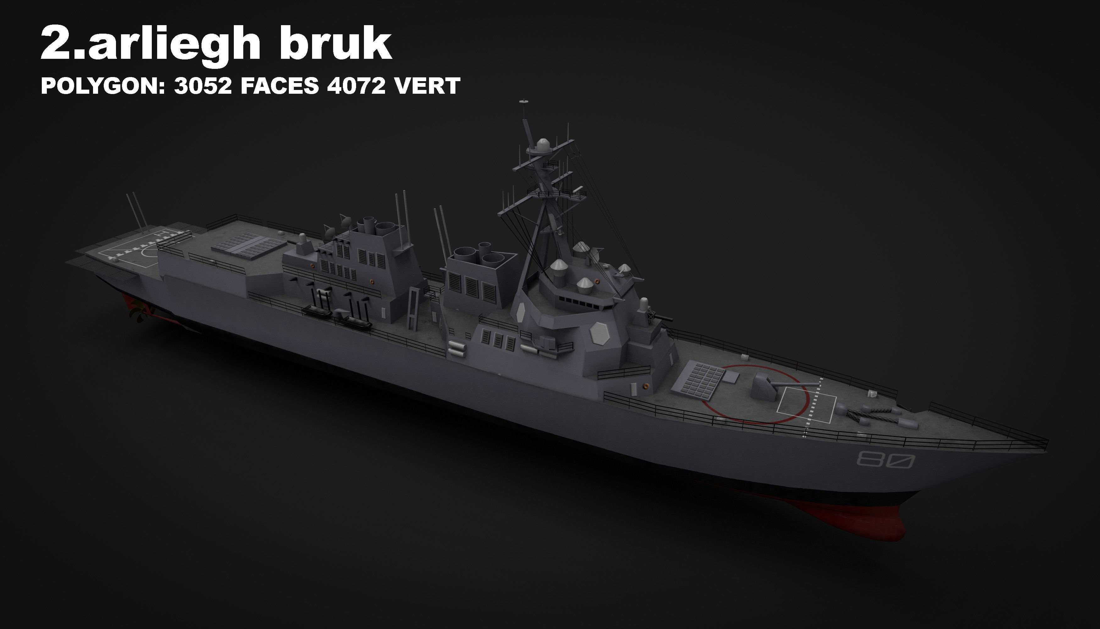 15 in 1 navy  destroyer  frigate  submarine speedboat Low-poly 3D model_6