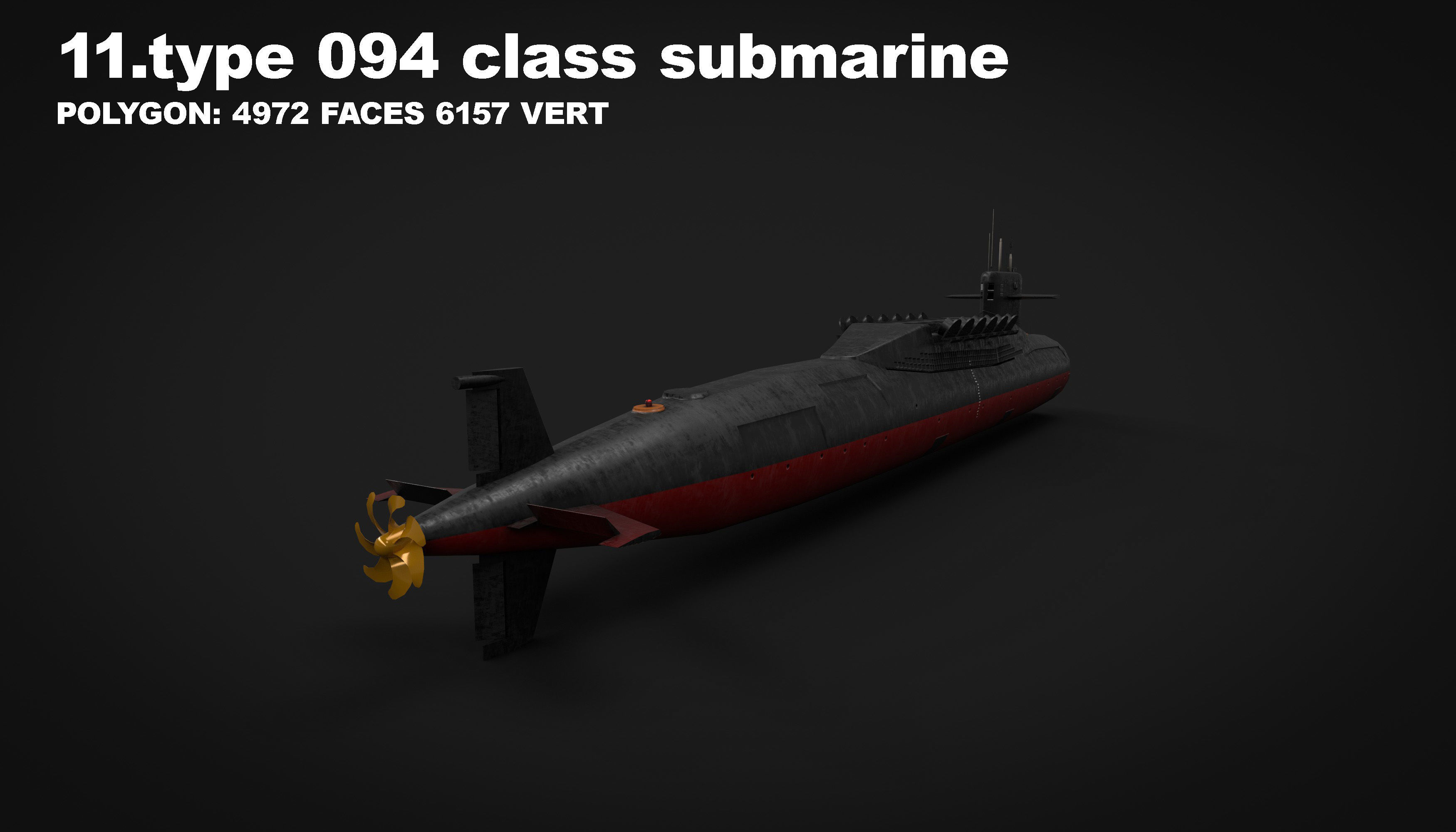 15 in 1 navy  destroyer  frigate  submarine speedboat Low-poly 3D model_40