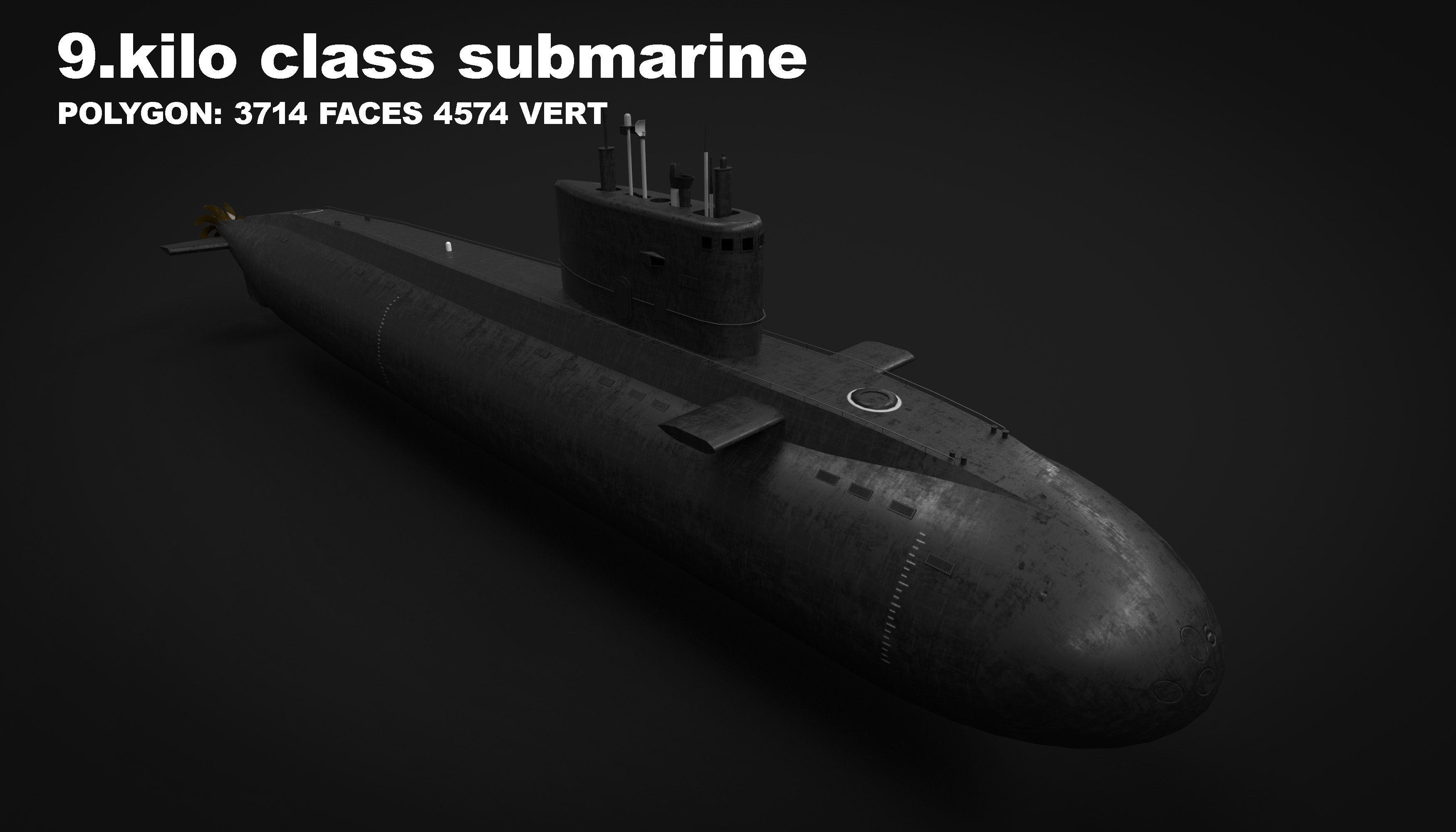 15 in 1 navy  destroyer  frigate  submarine speedboat Low-poly 3D model_32