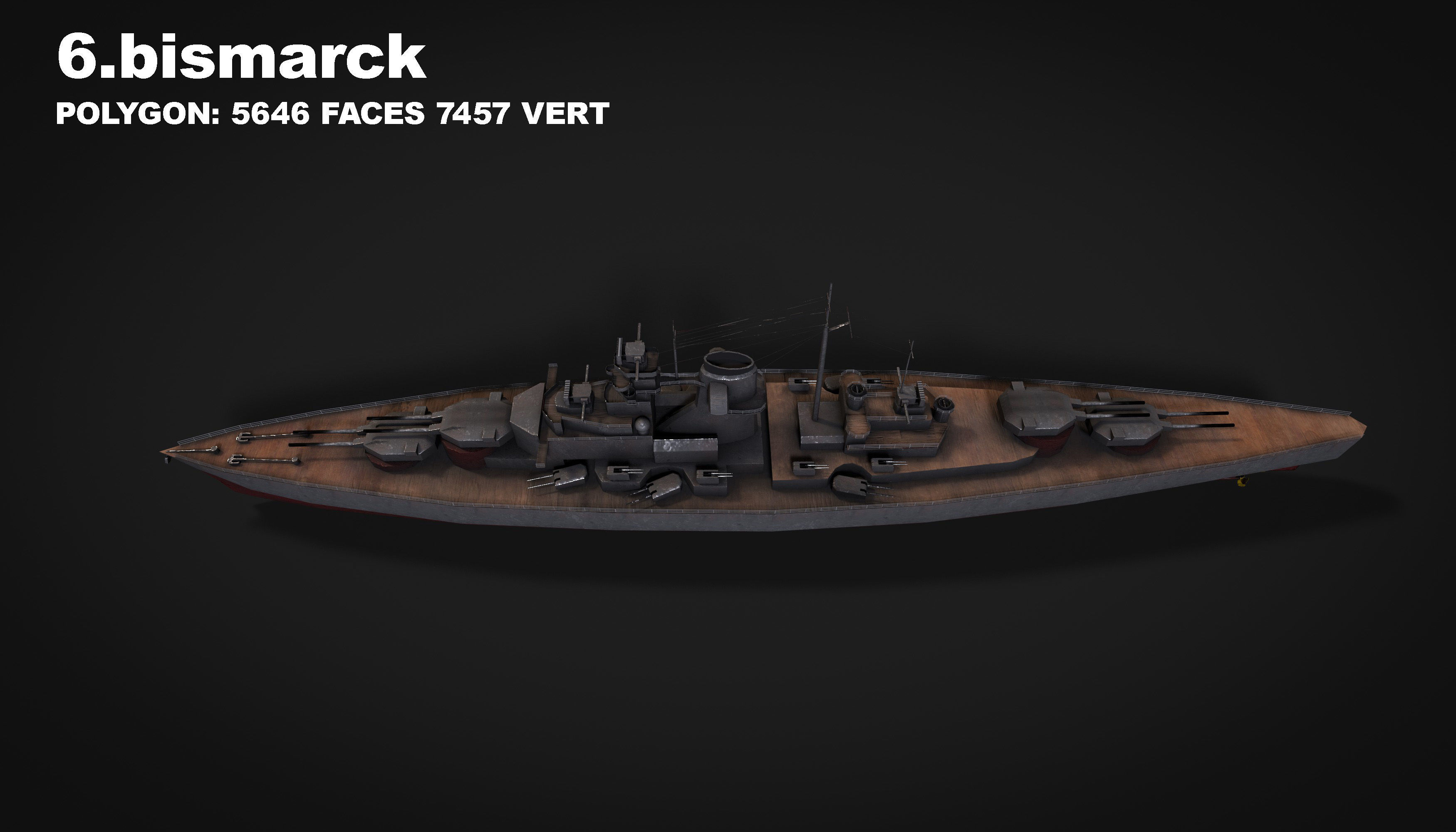 15 in 1 navy  destroyer  frigate  submarine speedboat Low-poly 3D model_23