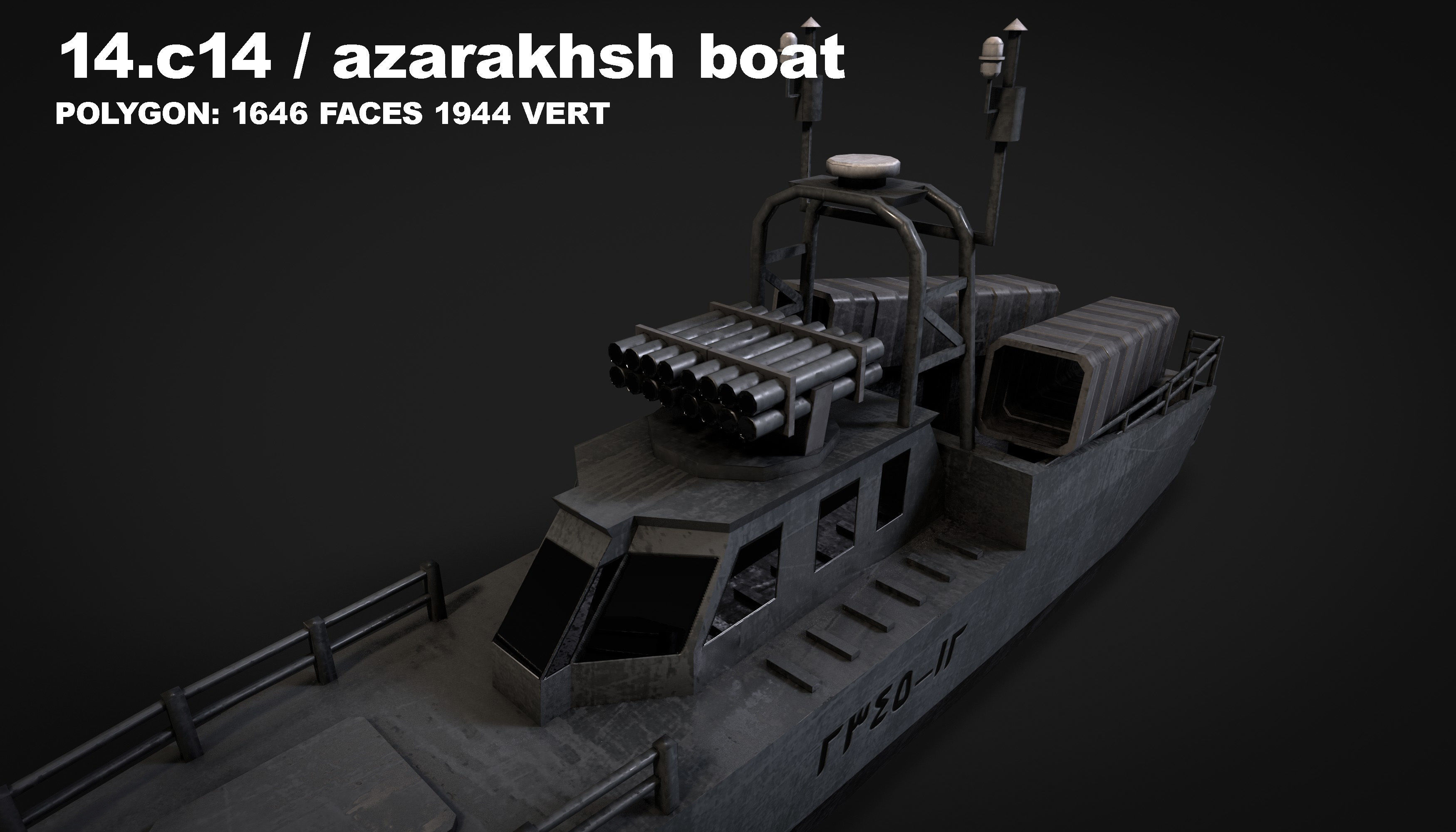 15 in 1 navy  destroyer  frigate  submarine speedboat Low-poly 3D model_52