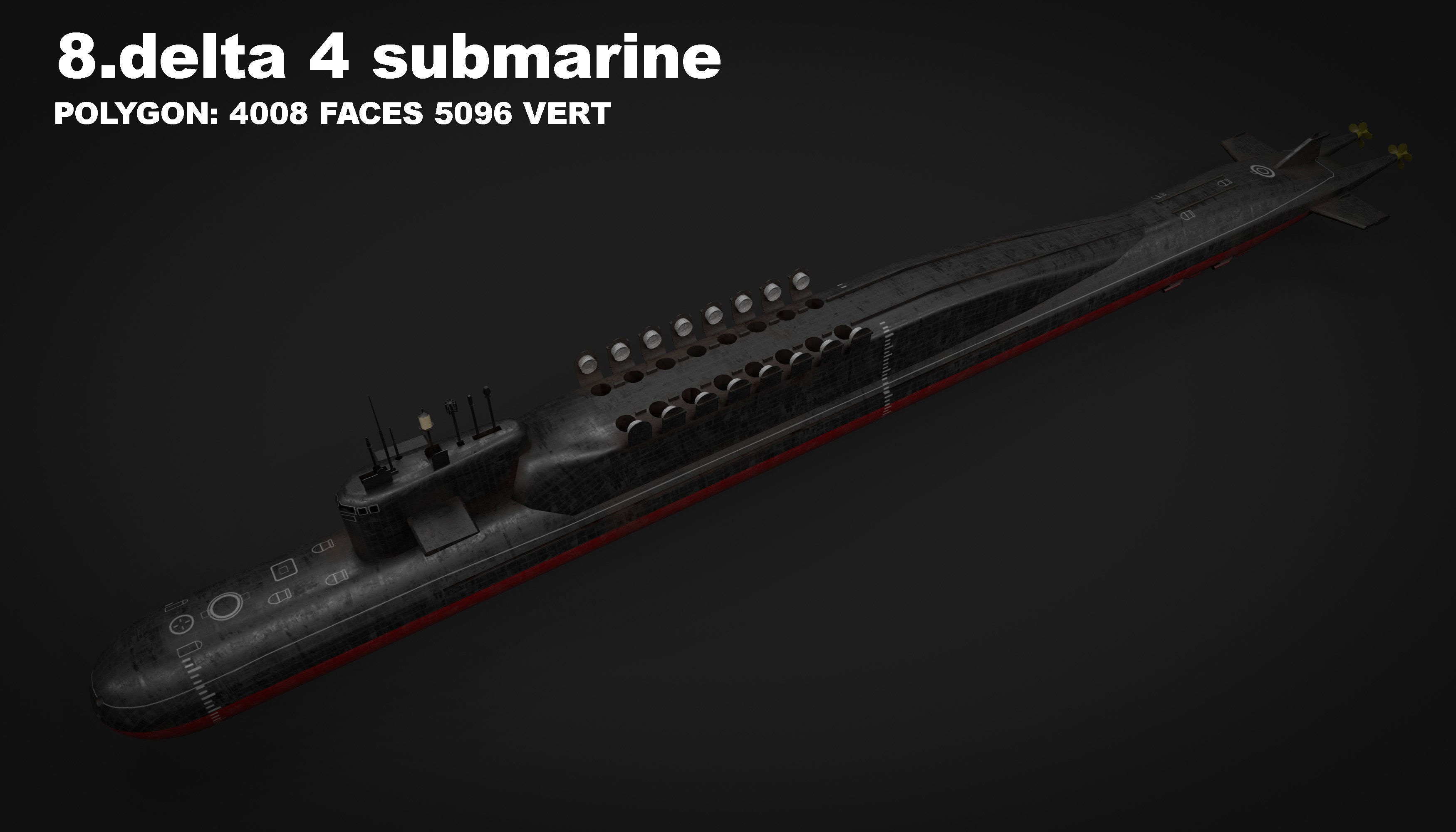 15 in 1 navy  destroyer  frigate  submarine speedboat Low-poly 3D model_30