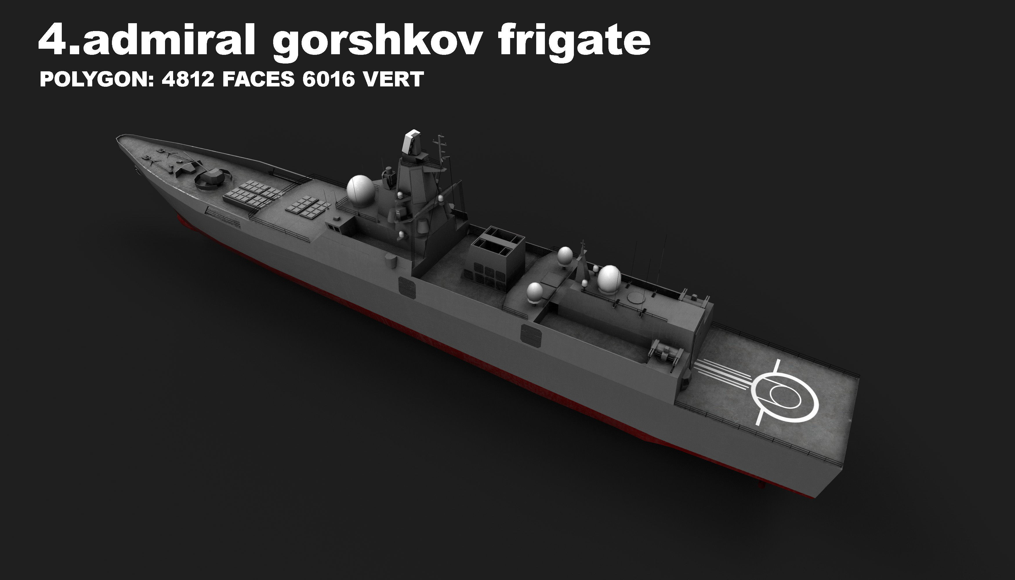 15 in 1 navy  destroyer  frigate  submarine speedboat Low-poly 3D model_15