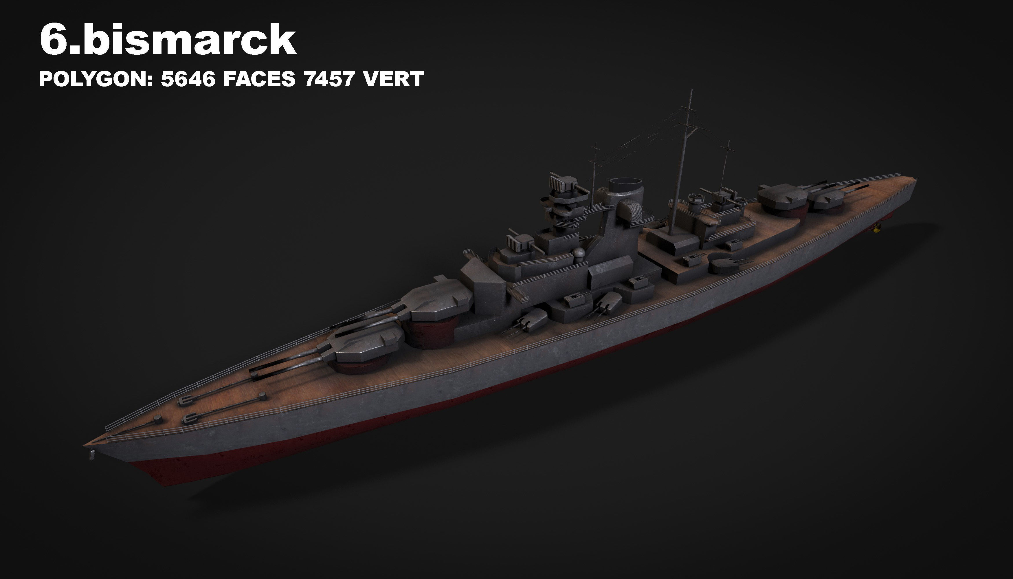 15 in 1 navy  destroyer  frigate  submarine speedboat Low-poly 3D model_21
