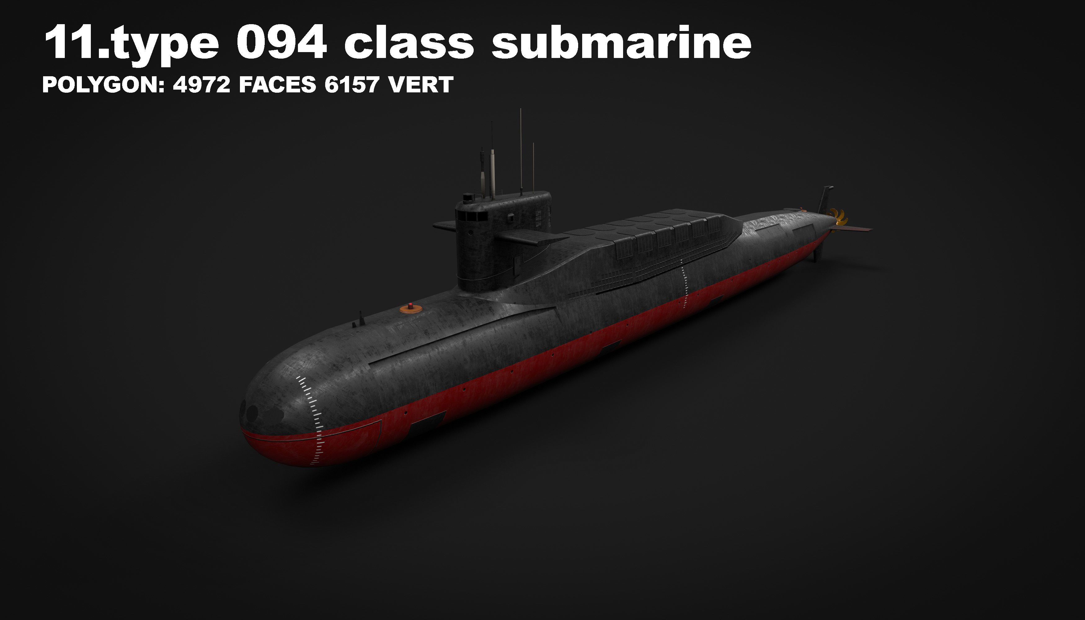15 in 1 navy  destroyer  frigate  submarine speedboat Low-poly 3D model_41