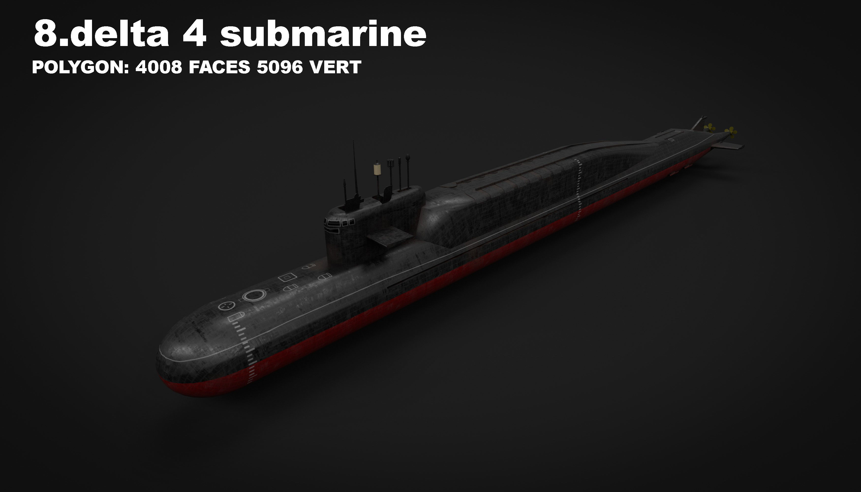 15 in 1 navy  destroyer  frigate  submarine speedboat Low-poly 3D model_28