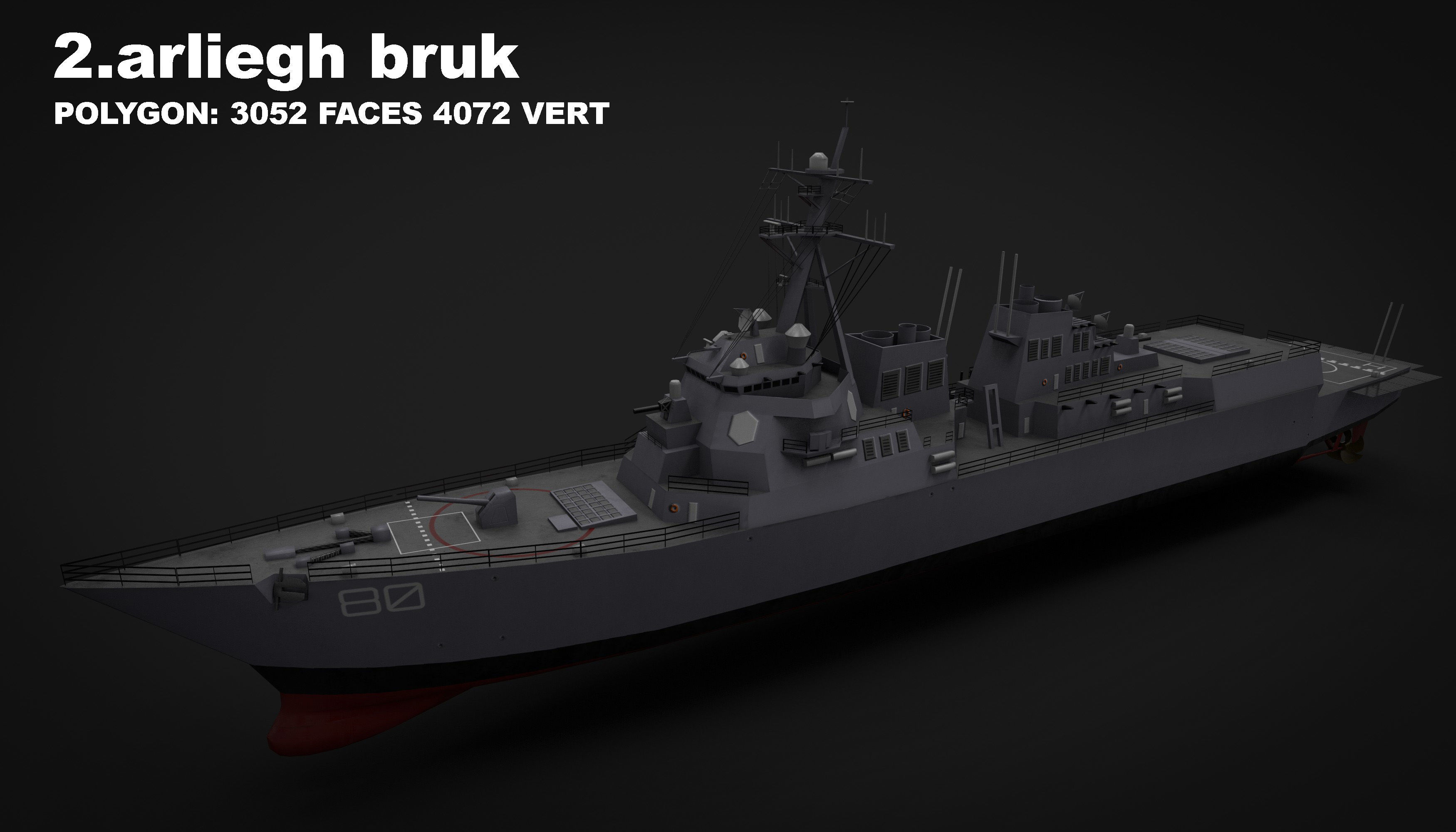 15 in 1 navy  destroyer  frigate  submarine speedboat Low-poly 3D model_5