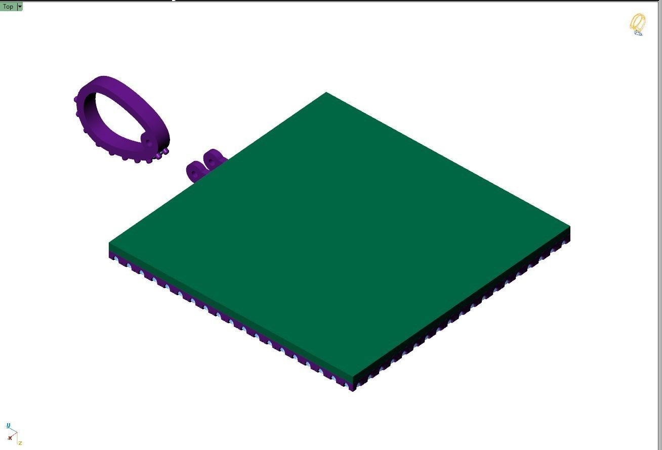 Custom Picture Pendant with Diamond - Square Memory Pendant 3D print model_14