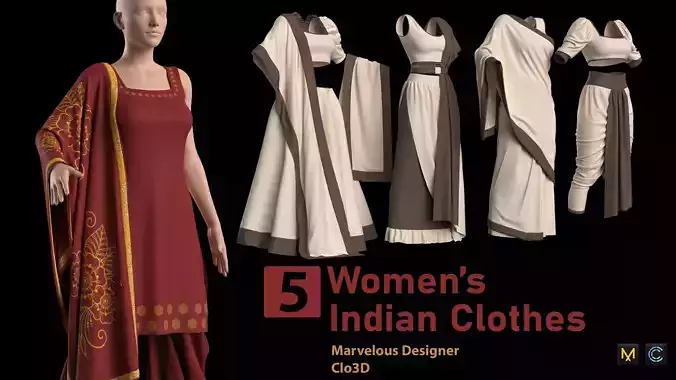 5 Womens Indian clothes