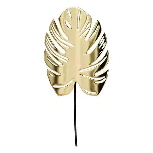 Lampshade in the form of a monstera leaf