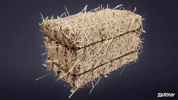 MEDIEVAL - Straw Bale 01 - LOW POLY Low-poly 3D model