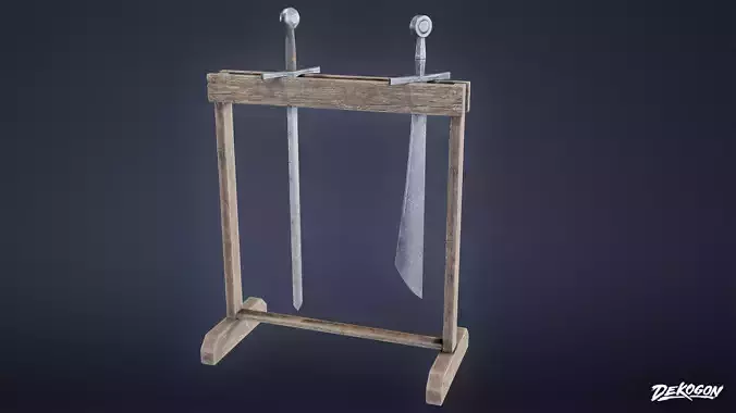 MEDIEVAL - Sword Rack 01 - LOW POLY