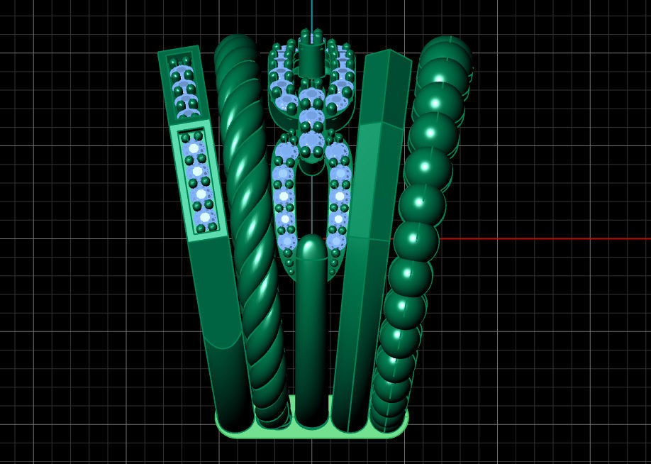 Multi-line-ring 3D print model_8