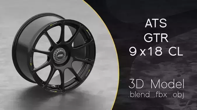 ATS GTR Centerlock Wheel 3D Model