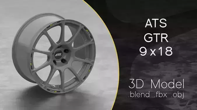 ATS GTR Wheel 3D Model 3D model