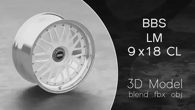 BBS LM Centerlock Wheel 3D Model