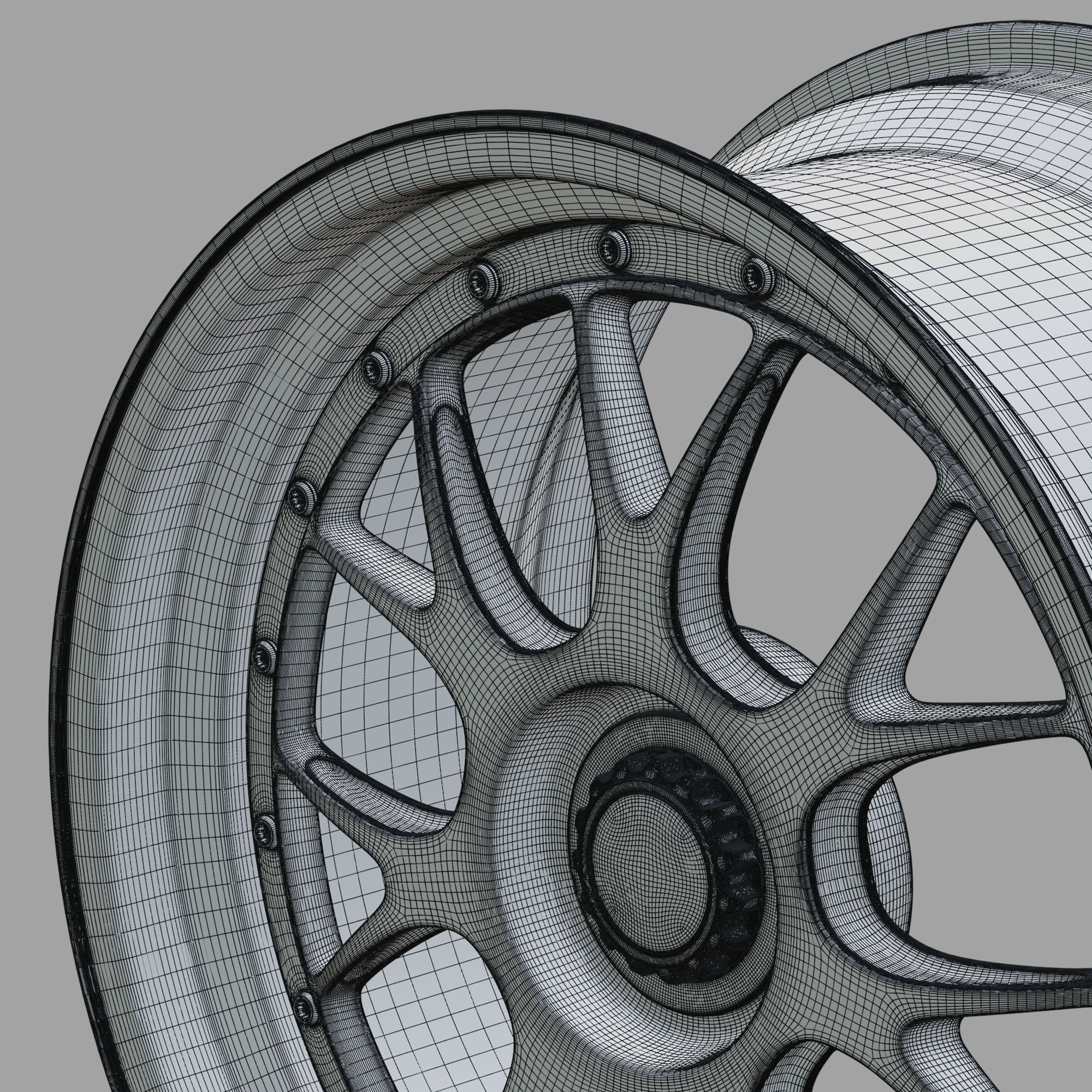 BBS LM-R Centerlock Wheel 3D Model 3D model_12