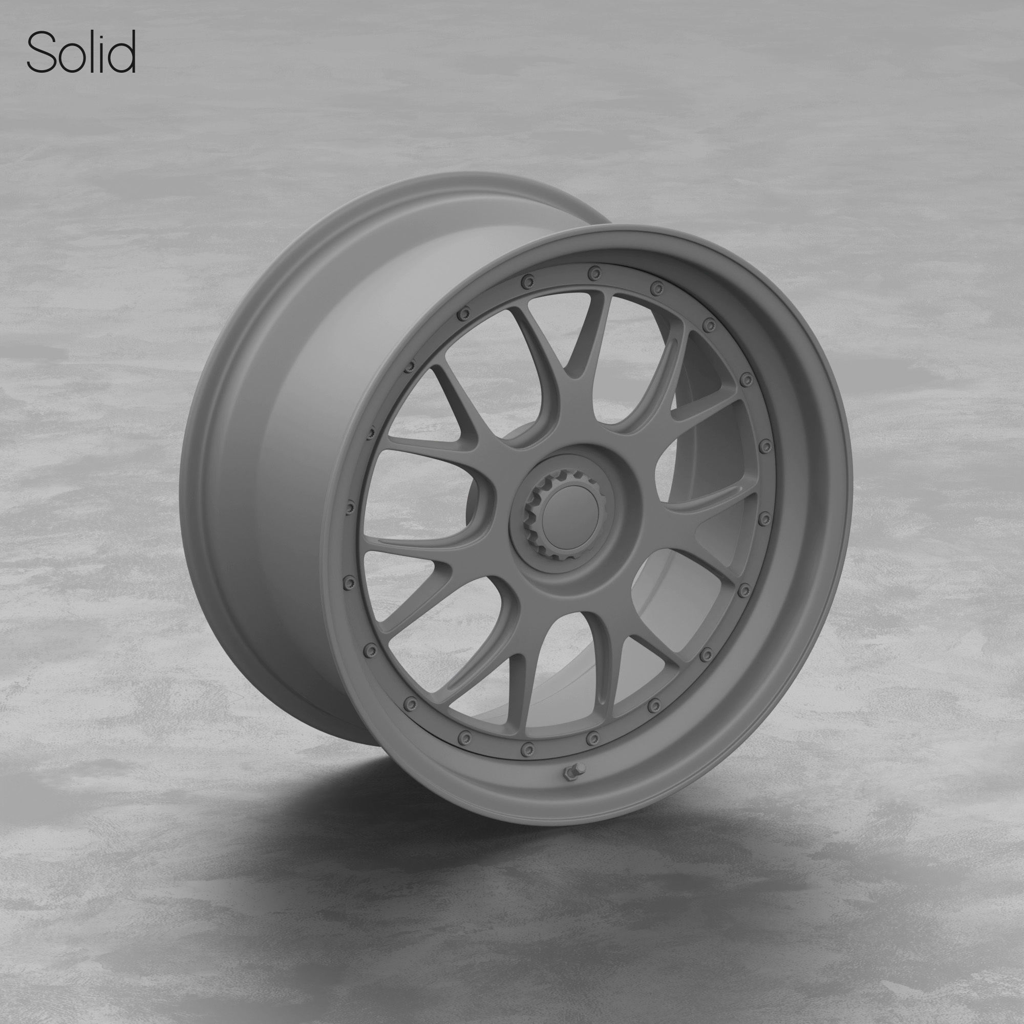 BBS LM-R Centerlock Wheel 3D Model 3D model_3