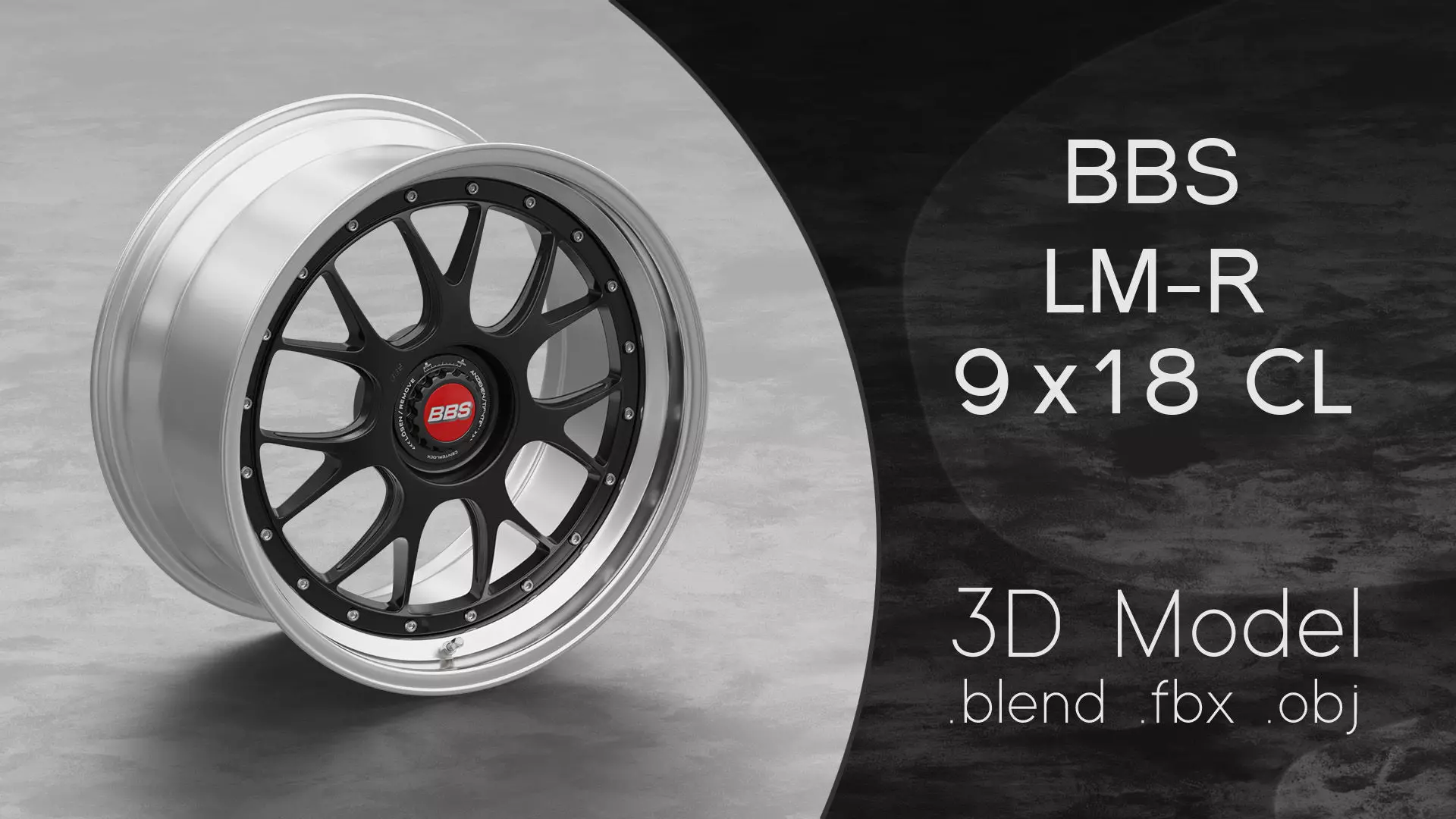 BBS LM-R Centerlock Wheel 3D Model 3D model_0