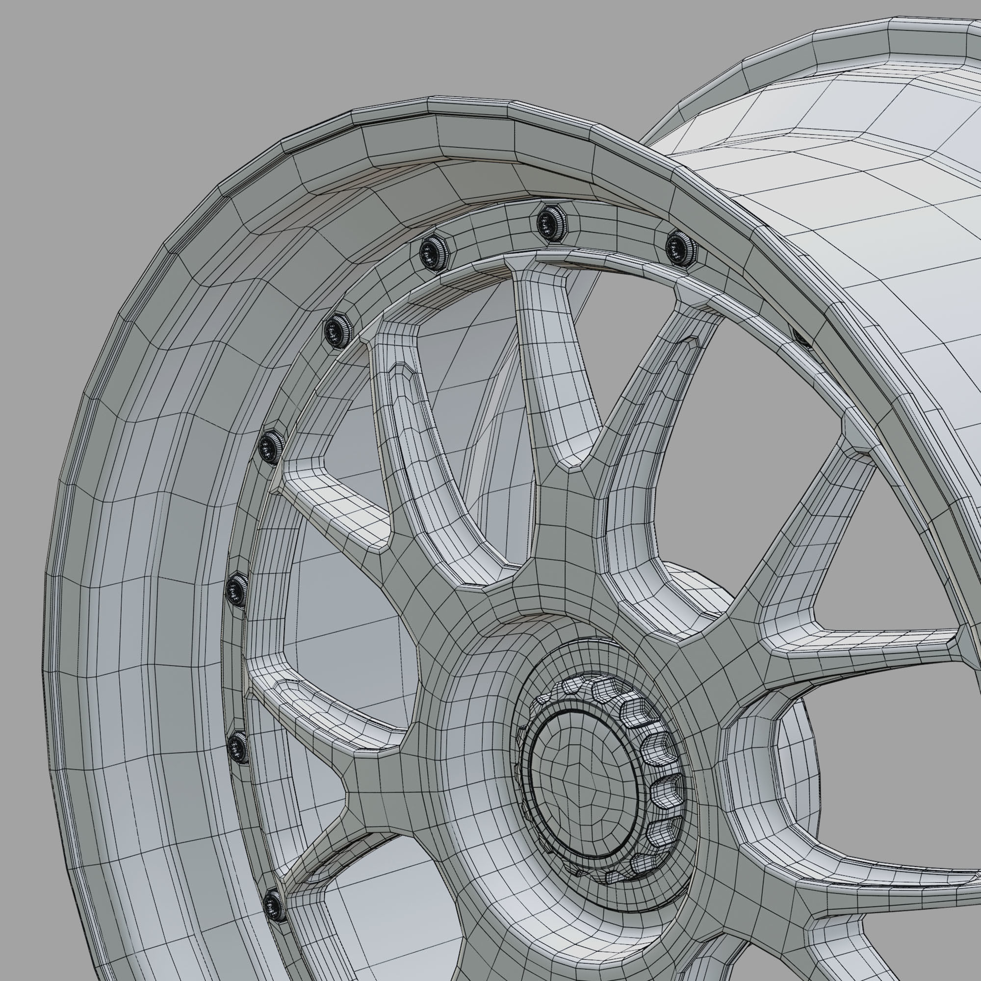 BBS LM-R Centerlock Wheel 3D Model 3D model_11