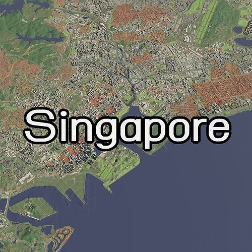 Singapore - city and urban 3D model
