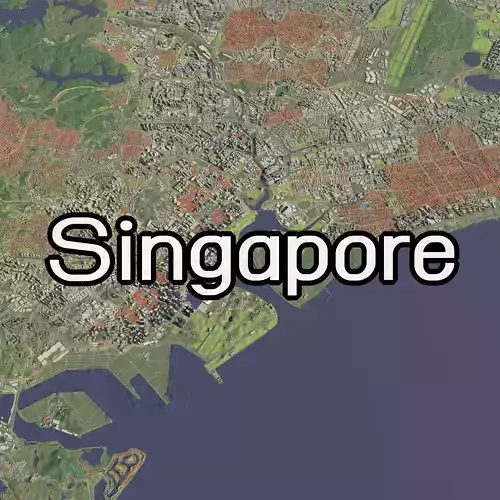 Singapore - city and urban 3D model