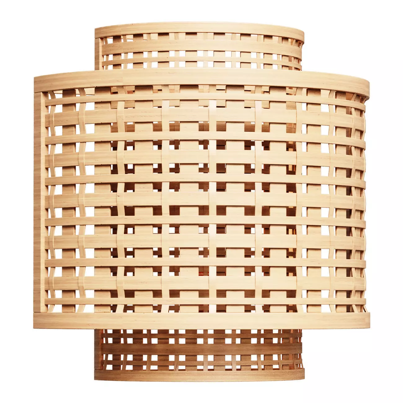 Ceiling Lamp Natural Bamboo 40 x 40 x 34 cm 3D model