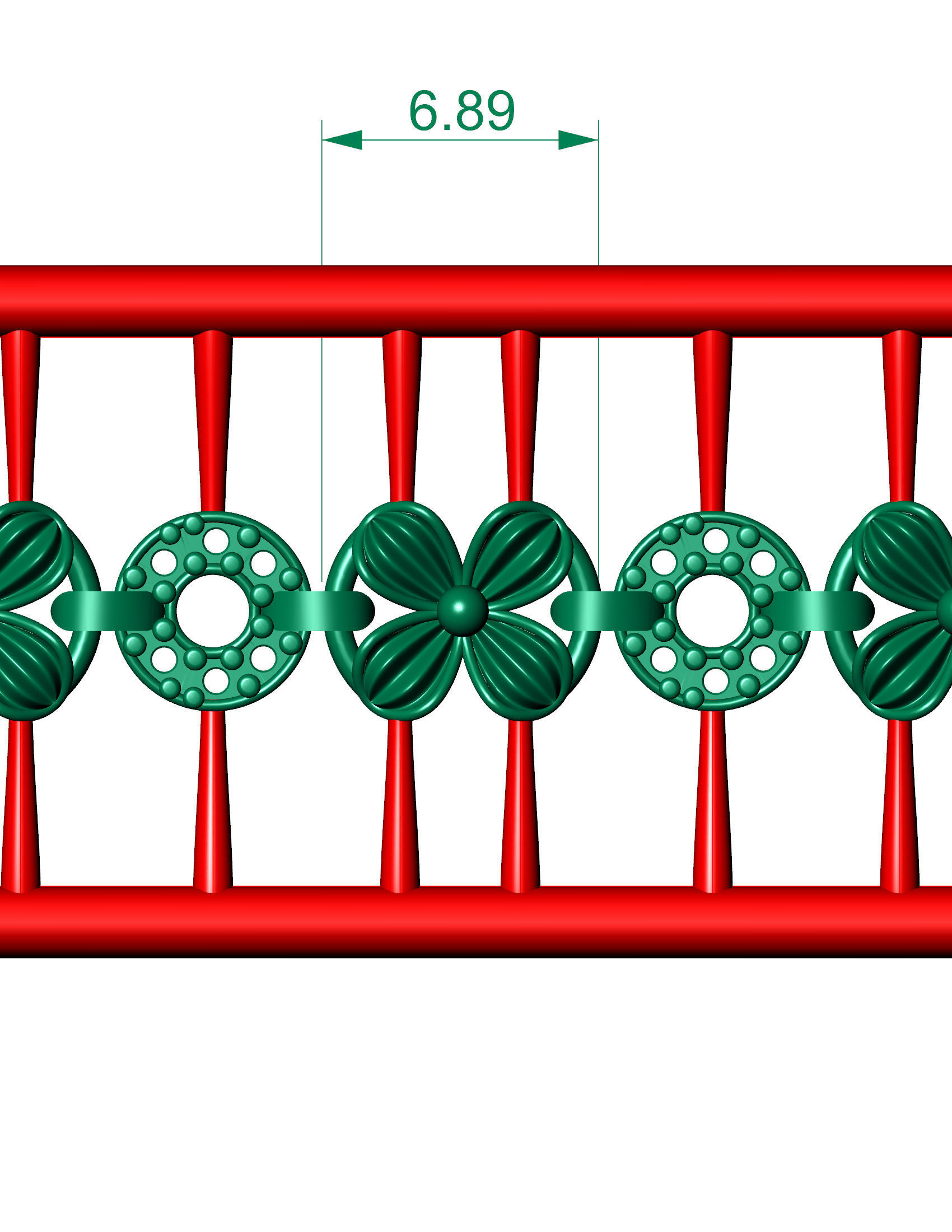 ladies 3d chain or necklace or bracelet 3d model 3D print model_5