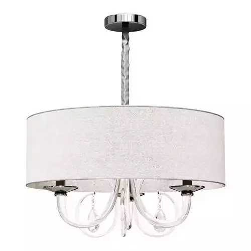 Ideal Lux SWAN Kristallglas Hangeleuchte Plissee Weiss 035840