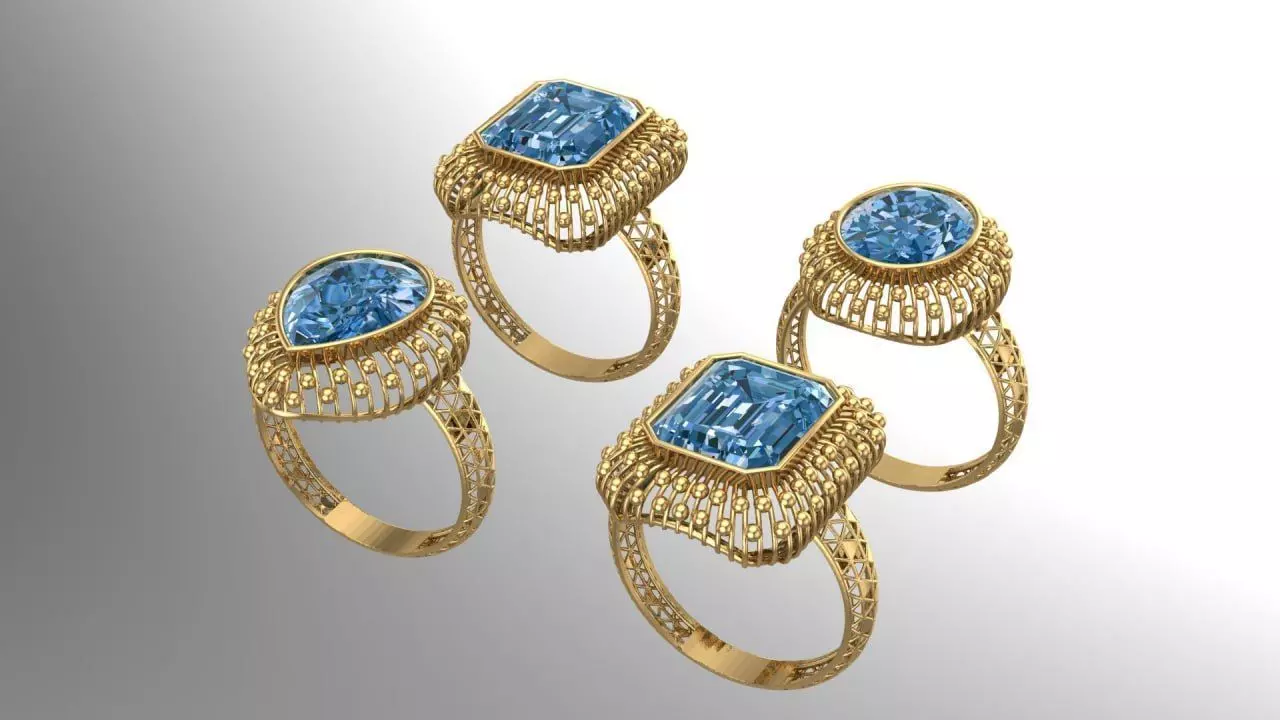 Sphere dot rings 3D print model