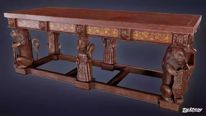 MEDIEVAL - Table 04 - LOW POLY