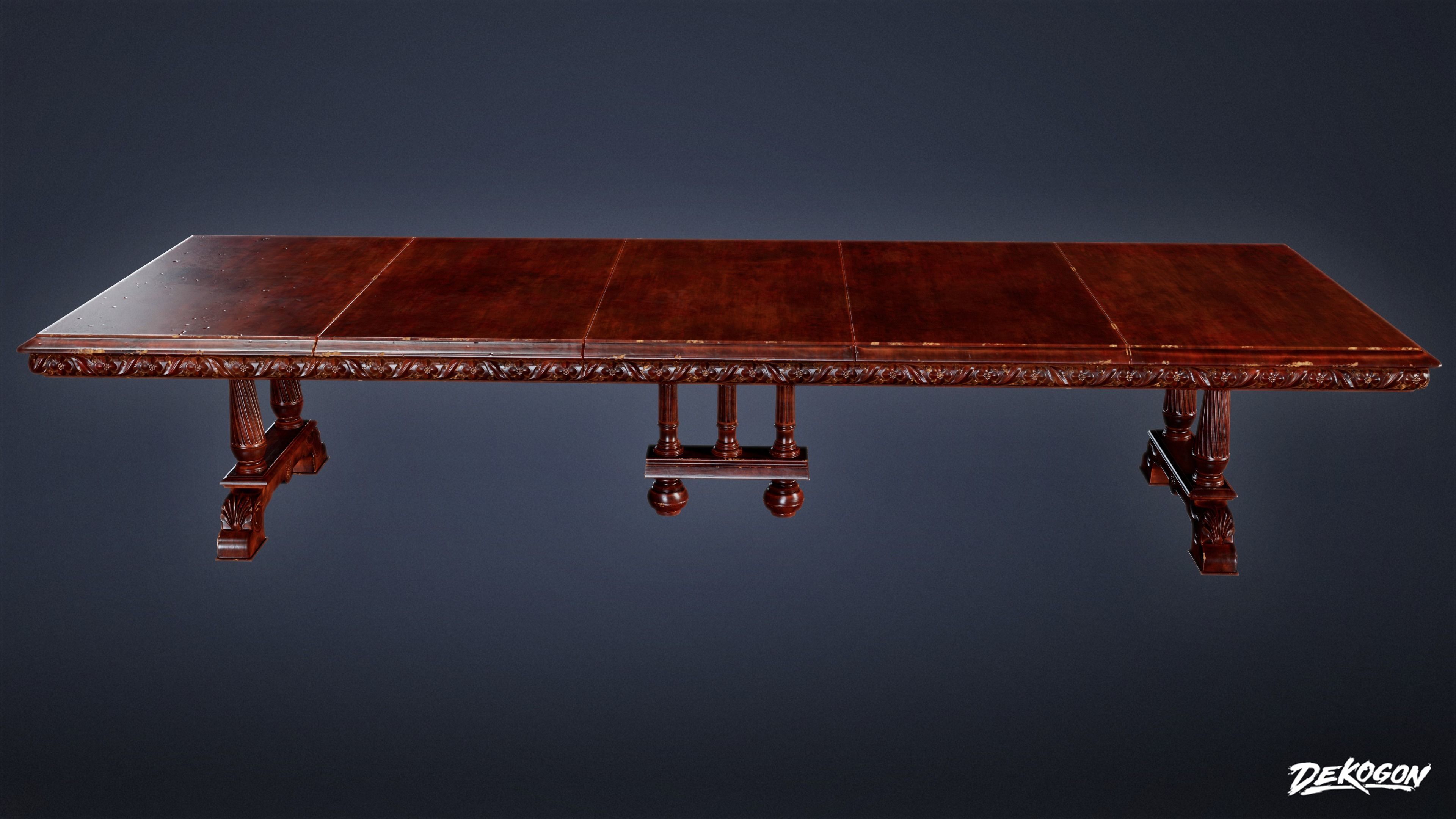 MEDIEVAL - Table 05 - LOW POLY Low-poly 3D model_2
