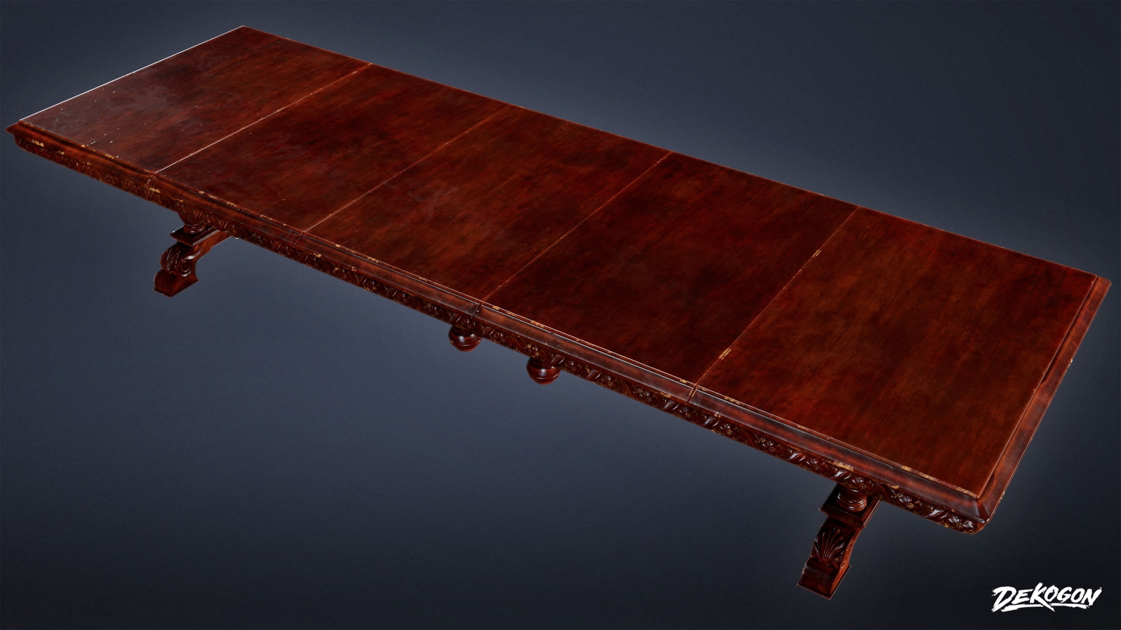 MEDIEVAL - Table 05 - LOW POLY Low-poly 3D model_4