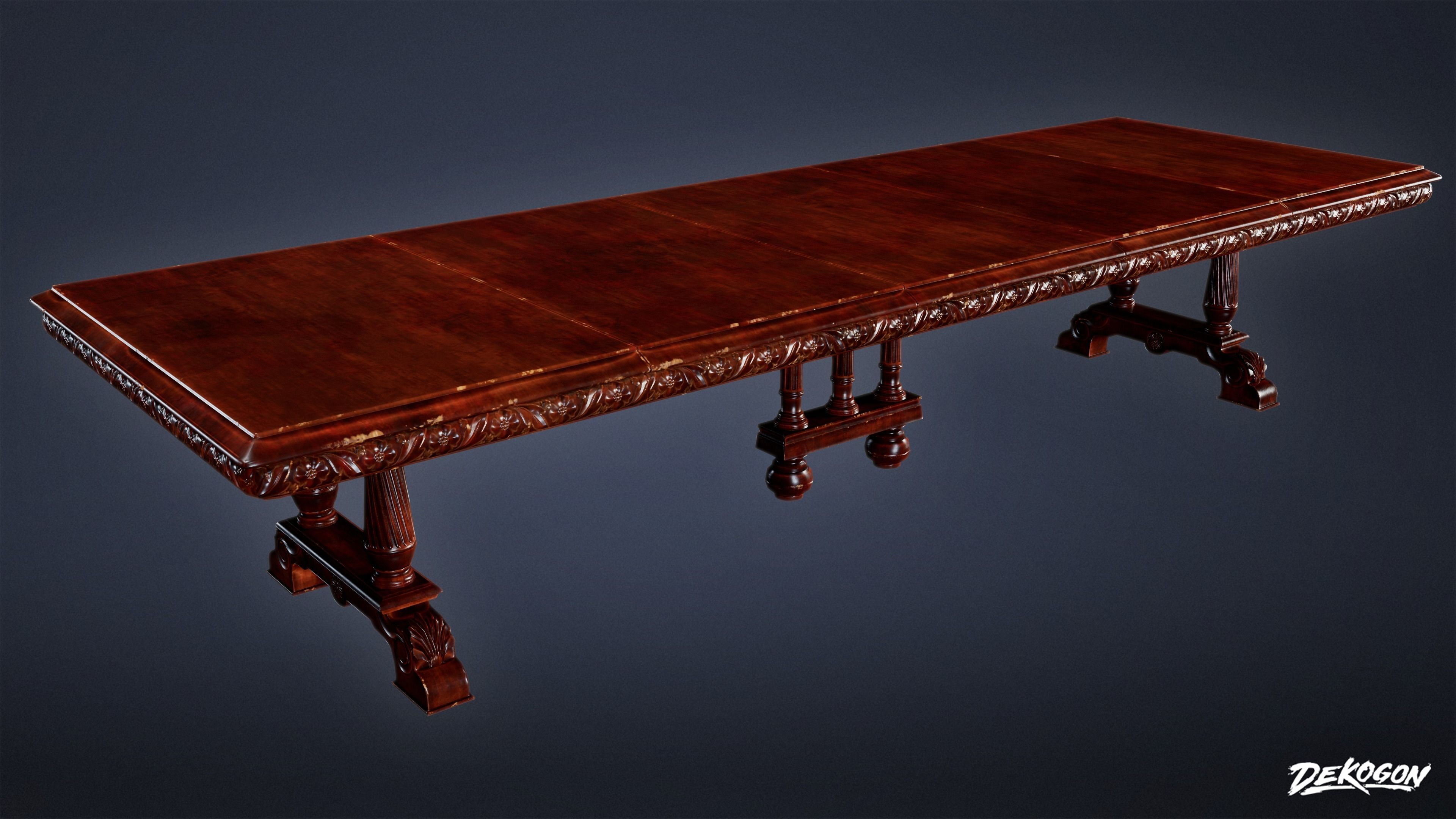 MEDIEVAL - Table 05 - LOW POLY Low-poly 3D model_5