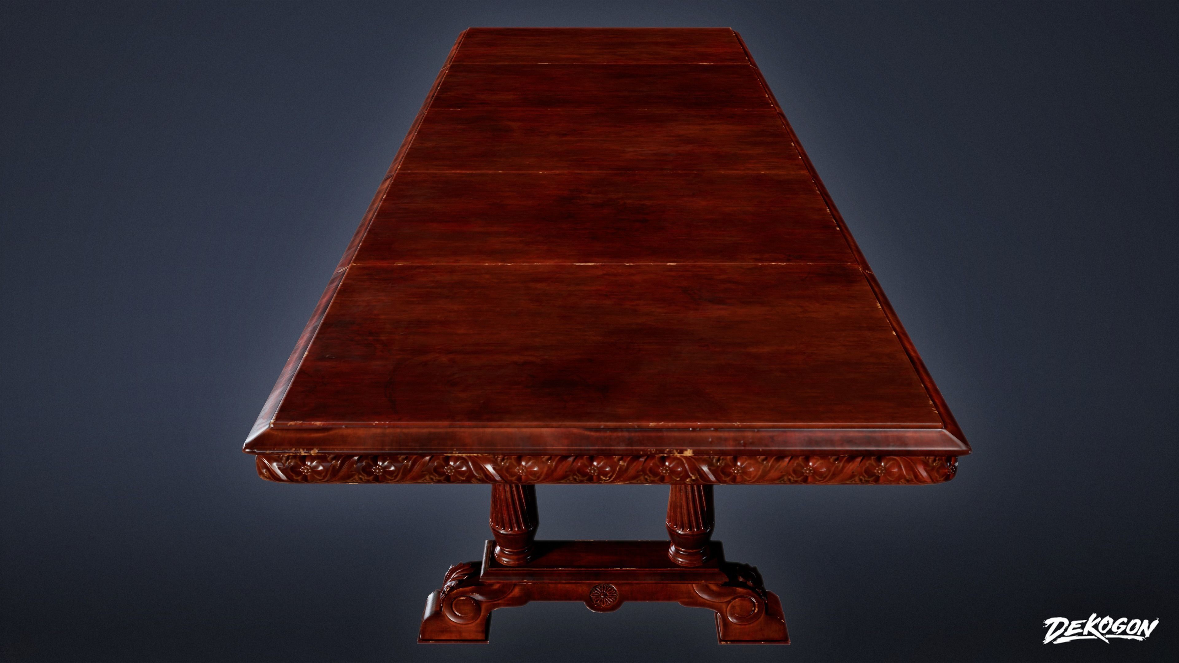 MEDIEVAL - Table 05 - LOW POLY Low-poly 3D model_6