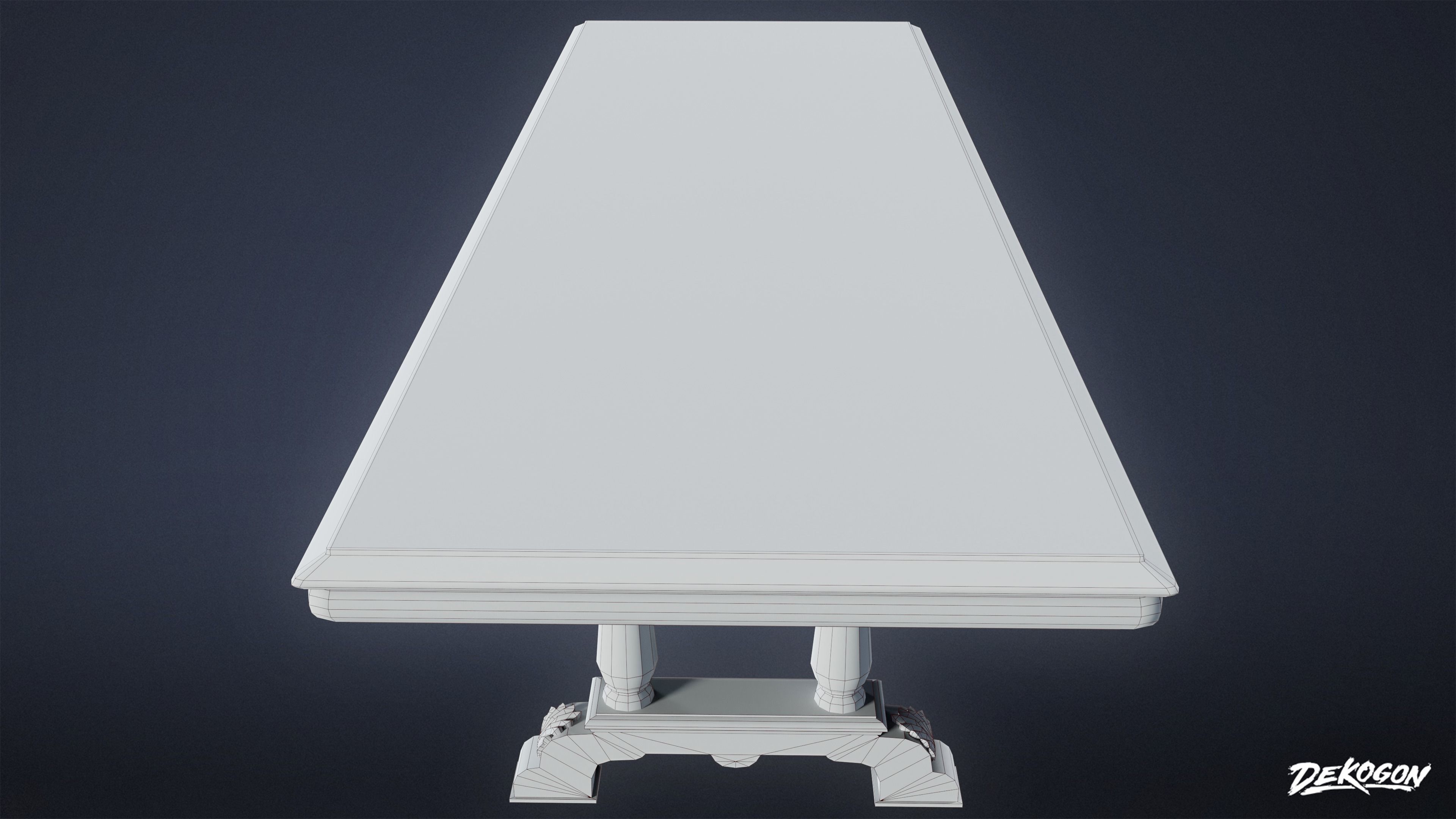 MEDIEVAL - Table 05 - LOW POLY Low-poly 3D model_7